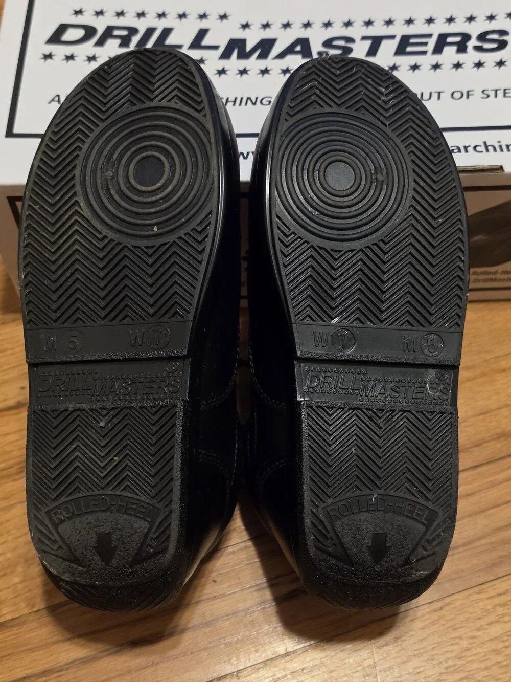 Drill Masters Black Lace-Up Marching Shoes Oxfords Men / Women
